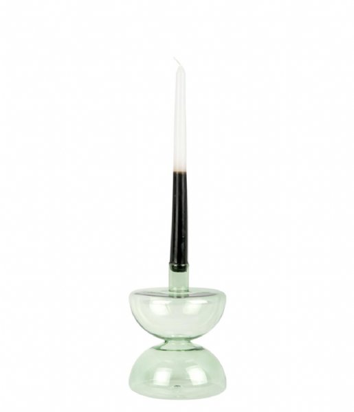 Present Time Świecznik Candle Holder Diabolo Large Glass Jungle Green (PT3927GR)