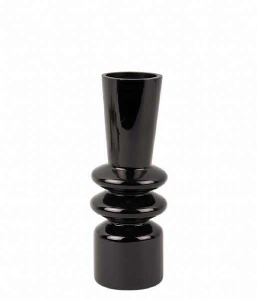 Present Time  Vase Sparkle Glass Small Black (PT3930BK)