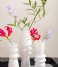 Present Time  Vase Sparkle Cone Glass White (PT3932WH)