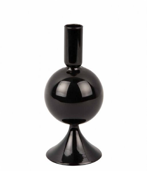 Present Time Świecznik Candle Holder Sparkle Ball Glass Black (PT3935BK)
