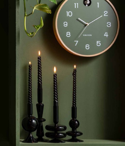 Present Time Świecznik Candle Holder Sparkle Ball Glass Black (PT3935BK)