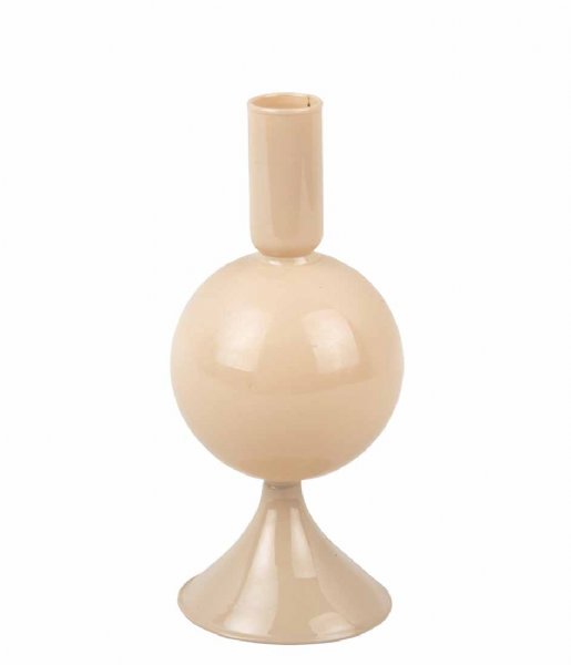 Present Time Świecznik Candle Holder Sparkle Ball Glass Sand Brown (PT3935SB)