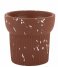 Present TimePlant Pot Speckled Cup Ceremic Clay Brown (PT3939DB)