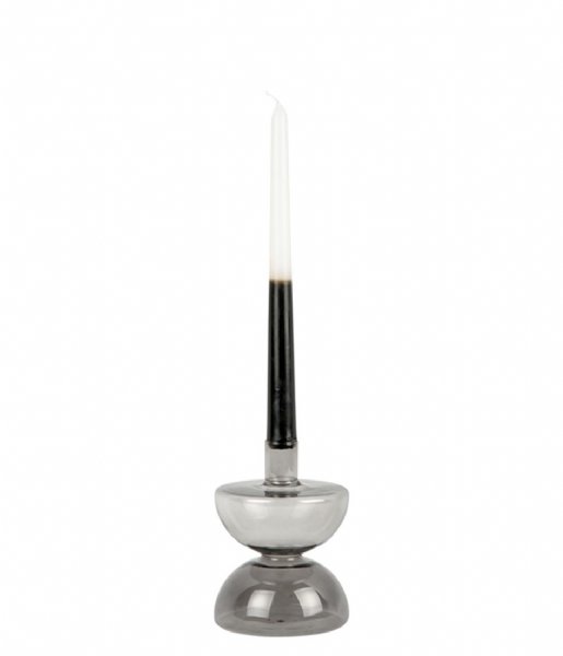 Present Time Świecznik Candle Holder Diabolo Glass Black (PT3926BK)