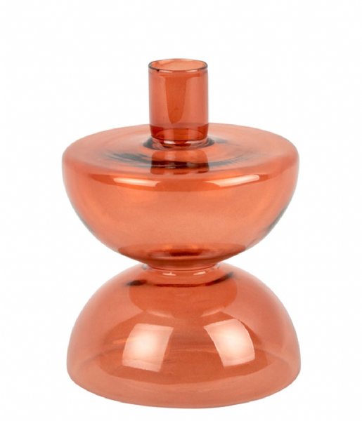 Present Time Świecznik Candle Holder Diabolo Glass Burned Orange (PT3926OR)