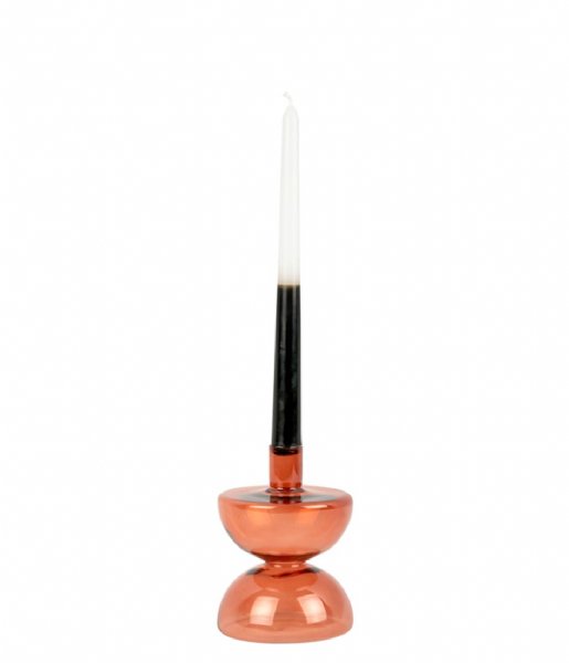 Present Time Świecznik Candle Holder Diabolo Glass Burned Orange (PT3926OR)