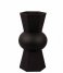 Present Time  Vase Geo Count Polyresin Black (PT3947BK)