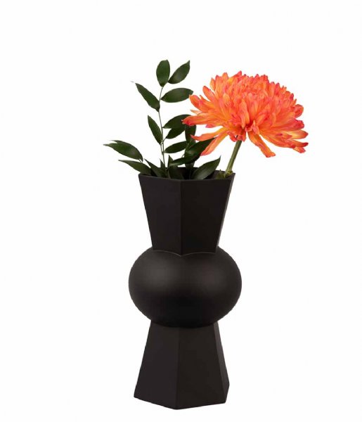 Present Time  Vase Geo Count Polyresin Black (PT3947BK)