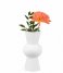 Present Time  Vase Geo Count Polyresin White (PT3947WH)