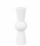 Present TimeCandle Holder Geo Count Polyresin White (PT3951WH)