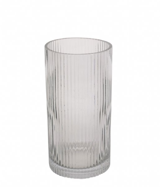 Present Time  Vase Allure Straight glass Dark Grey (PT3678GY)
