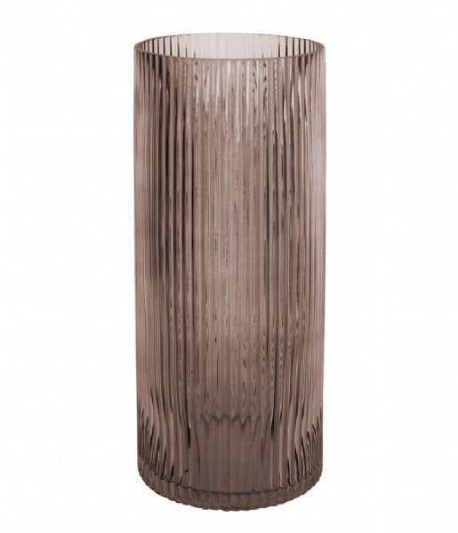 Present Time  Vase Allure Straight glass large Cholocate Brown (PT3679BR)