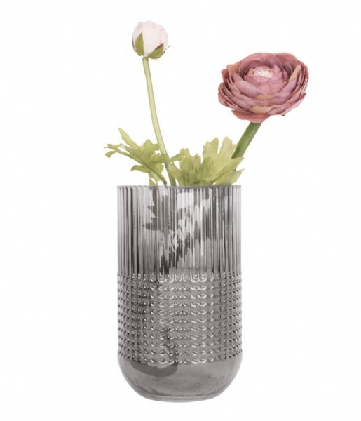Present Time  Vase Attract glass Dark Grey (PT3716GY)