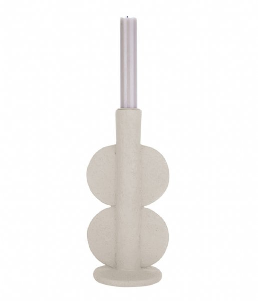 Present Time Świecznik Candle holder Double Bubble polyresin Ivory (PT3747WH)