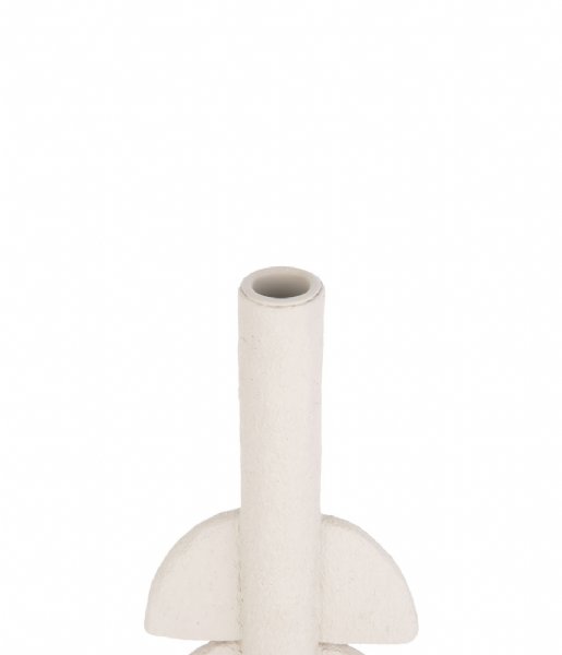 Present Time Świecznik Candle holder Half Bubbles polyresin Ivory (PT3749WH)