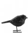 Present Time  Statue bird small polyresin marble print Black (PT3756BK)