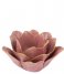 Present Time Świecznik Candle holder Flower big porcelain Soft Pink (PT3508PI)