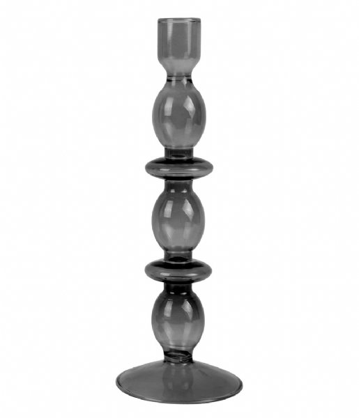 Present Time Świecznik Candle holder Glass Art bubbles large Black (PT3638BK)