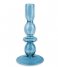 Present Time Świecznik Candle holder Glass Art bubbles Medium Dark Blue (PT3637DB)