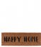 Present Time  Door Mat Happy Home Black (PT2989BK)