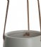 Present Time Bloempot Hanging pot Skittle ceramic Leather cord matt white (PT2846WH) Present Time Bloempot Hanging pot Skittle ceramic Leather cord matt white (PT2846WH)