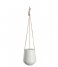 Present Time Bloempot Hanging pot Skittle ceramic Leather cord matt white (PT2846WH) Present Time Bloempot Hanging pot Skittle ceramic Leather cord matt white (PT2846WH)