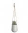 Present Time Bloempot Hanging pot Skittle ceramic Leather cord matt white (PT2846WH) Present Time Bloempot Hanging pot Skittle ceramic Leather cord matt white (PT2846WH)