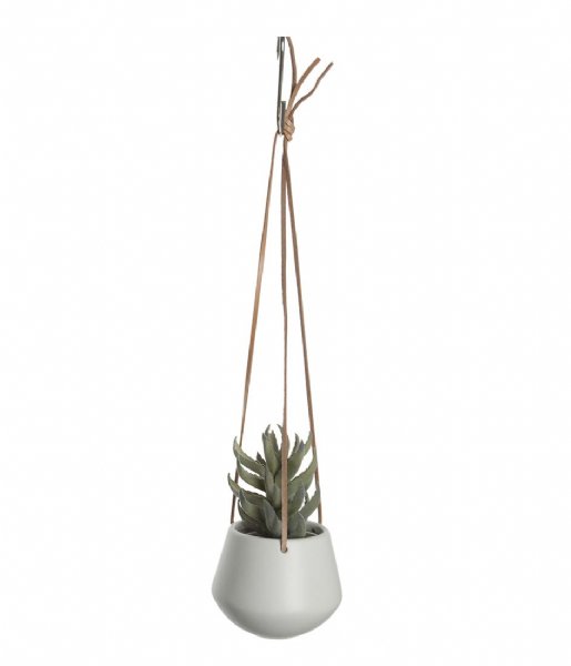 Present Time Bloempot Hanging pot Skittle ceramic small Leather cord matte white (PT2845WH) Present Time Bloempot Hanging pot Skittle ceramic small Leather cord matte white (PT2845WH)