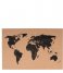 Present Time  Corkboard World Map Brown (PT2889)