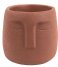 Present Time  Plant pot Face cement clay brown (PT3599BR)