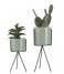 Present Time Bloempot Plant pot set Pedestal iron Soft green (PT3426GR) Present Time Bloempot Plant pot set Pedestal iron Soft green (PT3426GR)