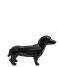 Present Time  Statue Origami Dog standing polyresin matt black (PT3494BK)