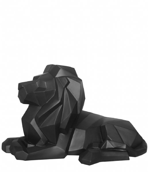Present Time  Statue Origami Lion polyresin matt Black (PT3434BK)