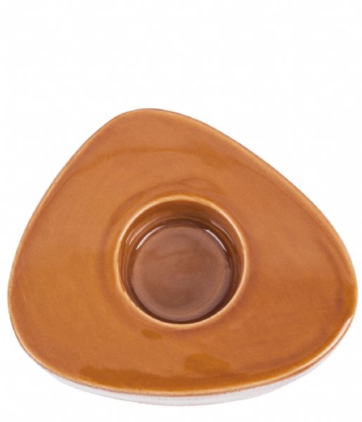 Present Time Kandelaar T-light holder Triangle ceramic small Yellow (PT3597YE) Present Time Kandelaar T-light holder Triangle ceramic small Yellow (PT3597YE)