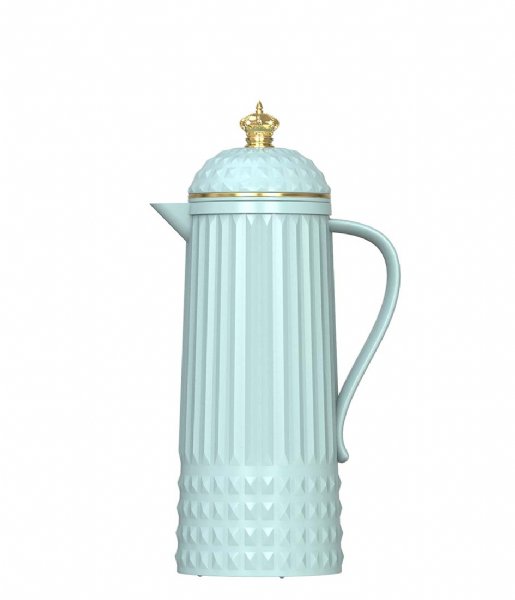 Present Time  Thermos bottle Crown glossy 1000ml light blue (PT3561BL)