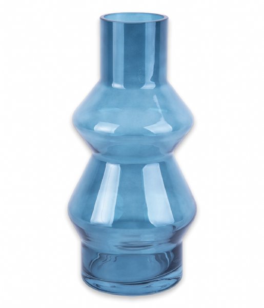 Present Time  Vase Blush Glass Medium Dark Blue (PT3623BL)