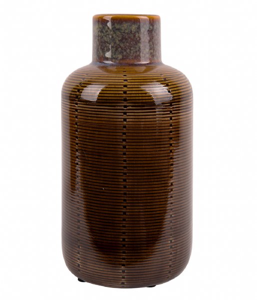 Present Time  Vase Bottle ceramic large Brown (PT3595BR)