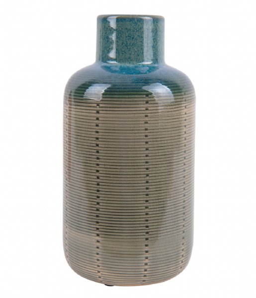 Present Time  Vase Bottle ceramic large Green (PT3595GR)