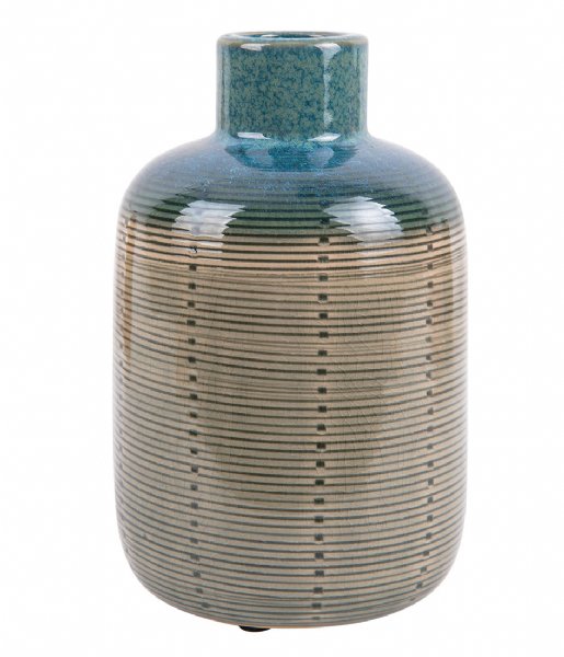 Present Time  Vase Bottle ceramic medium Green (PT3594GR)