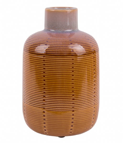 Present Time  Vase Bottle ceramic medium Yellow (PT3594YE)