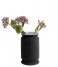 Present Time  Vase Cast double edged ceramic Black (PT3477BK)