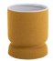 Present Time  Vase Cast rounded small ceramic Ochre Yellow (PT3478YE)