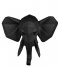Present TimeWall hanger Origami Elephant polyresin matt black Black (PT3437BK)