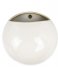 Present Time  Wall plant pot Globe glazed White (PT3505WH)
