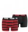 Puma Boxershort Heritage Stripe Boxer 2P Red / Black (786)
