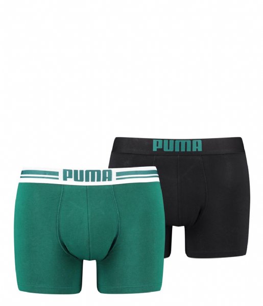 Puma Boxershort Placed Logo Boxer 2-Pack Green Black (030)