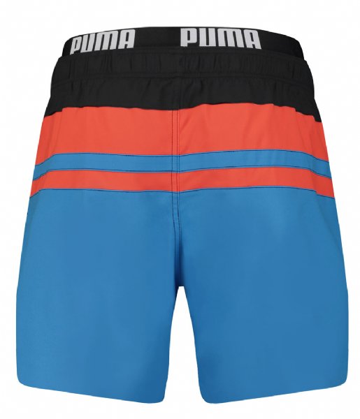 Puma Zwembroek Swim Heritage Stripe Mid Shorts 1P Blue Combo (002)