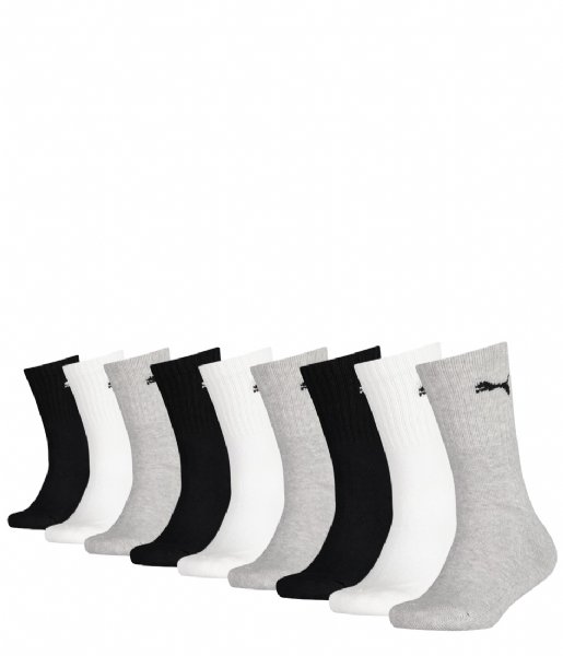 Puma  Crew Sock 9P Grey/White/Black (001)