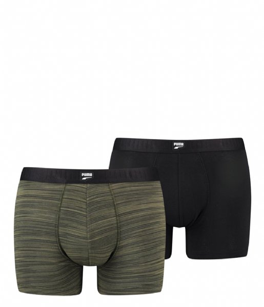 Puma Boxershort Space Dye Boxer 2-Pack Forest (001) Puma Boxershort Space Dye Boxer 2-Pack Forest (001)