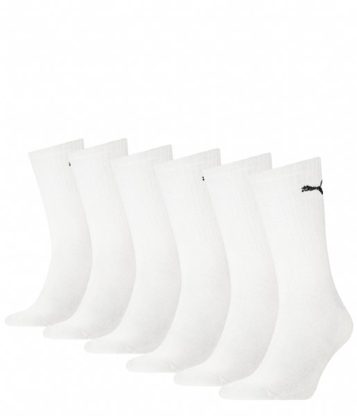 Puma  Crew Sock 6P 6-Pack White (002)